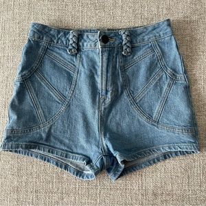 BDG Braided High Waisted Shorts